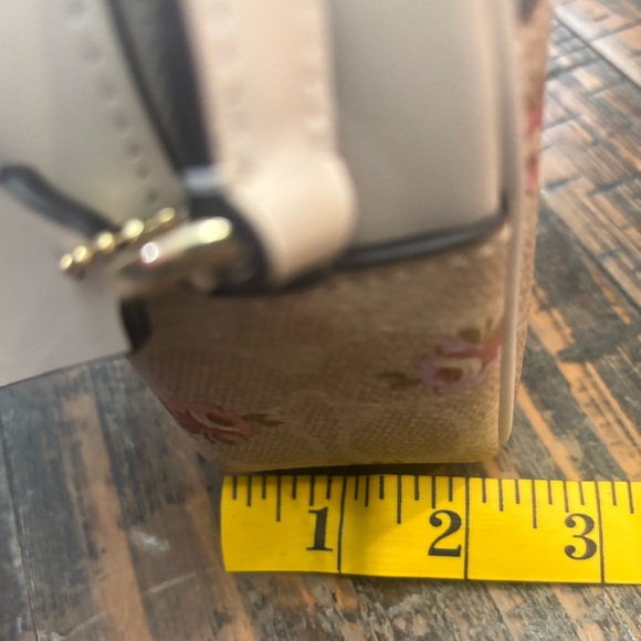 Coach Beige and Pink Floral Crossbody Bag & Wristlet Set - Picture 14 of 16